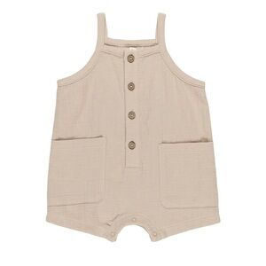 Quincy Mae Beige Kids Jumpsuit
